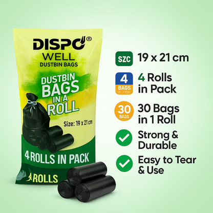 Medium Dustbin Garbag Bag, For Home, Office,Kichen,| 120 Count |